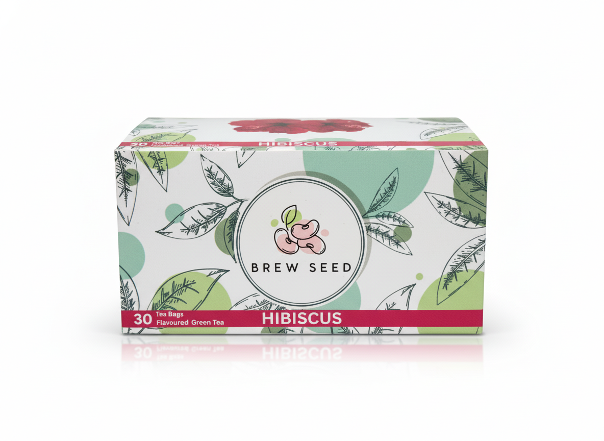 Brew Seed Hibiscus Green Tea 30 Tea Bags