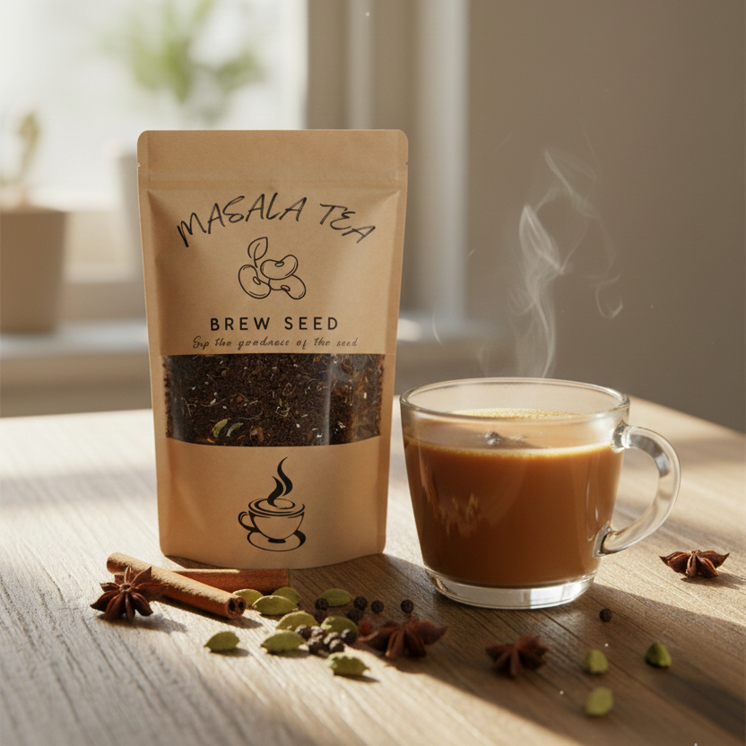 Brew Seed Premium Masala Tea | Strong & Aromatic Indian Chai | 500g