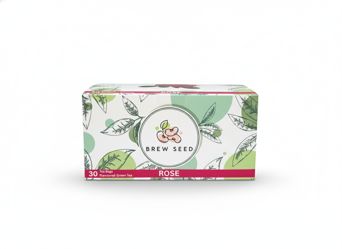 Brew Seed Rose Green Tea  30 Bags
