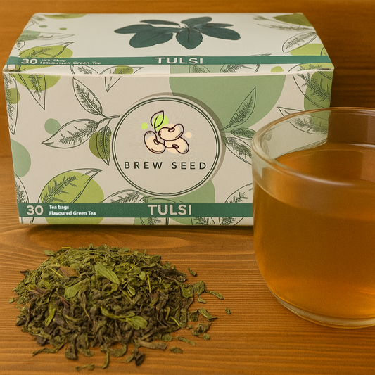 Brew Seed Tulsi Green Tea 30 Tea Bags Main